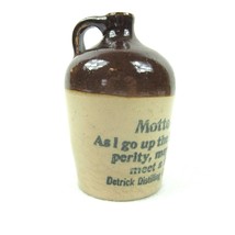 Antique Detrick Distilling Co. Motto Jug Whiskey Bottle As I Go up the H... - $89.99