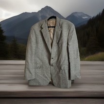 ACTUAL Ralph Lauren Chaps Tweed Blazer Plaid Sport Coat Men 48R Checked Jacket - £38.23 GBP