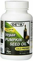 Deva Nutrition Vegan Pumpkin Seed Oil Capsules, 90 Count by Deva Nutrition - £11.55 GBP