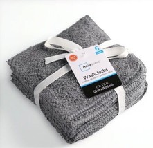 Mainstays 6-Pack Soft &amp; Plush Washcloths, 11&quot; X 11&quot;, Grey - £6.51 GBP