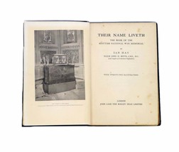 First-edition book Their Name Liveth: Scottish National War Memorial. Ian Hay. - £98.30 GBP