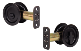 Round Pocket Door Lock, 2-3/4&quot; Backset, RCL, Vintage Bronze STONE HARBOR... - $32.66