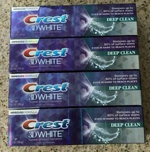 Lot of 4 Crest 3D White Deep Clean 3.8 OZ Toothpaste Imp Form Exp 11/24 & Fresh - $21.99