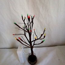 Home Accents LED Lighted Hickory Tree 9&quot; Battery Op Christmas Accessory - £10.55 GBP
