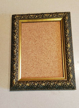 Framed Cork Board Decorative 9 1/4&quot; x 7 1/4&quot; Gold Gilt Finish Frame - £14.77 GBP