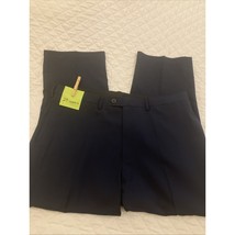 Haggar Men’s E-CLO™ Stria Dress Pant Blue Flat Front 42x29 Comfort Waist - $17.82