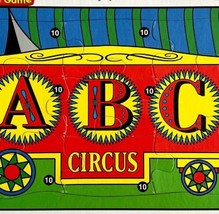 1997 Bingo Patch Circus Puzzle Train Car ABC Vintage Frame Tray 9 Pcs BGS - $32.50