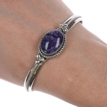 7&quot; Paul Livingston Navajo Charoite Sterling silver cuff bracelet - £128.66 GBP
