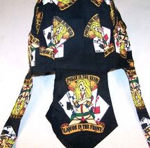 LIQUOR UP FRONT BANDANA CAP #225 BIKER hat do rag head - $2.84