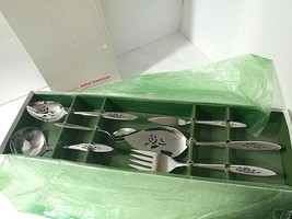 NEW Vtg ROSE SHADOW Community Stainless 6 pc Serving Hostess Set ORIGNAL... - £44.29 GBP