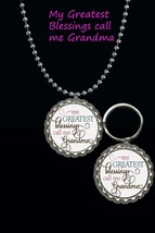 my greatest blessings call me Grandma  keychain &amp; necklace set great gift - £9.32 GBP