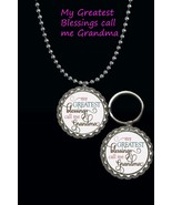 my greatest blessings call me Grandma  keychain &amp; necklace set great gift - $16.38 CAD