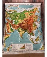 Vintage Denoyer-Geppert Pull-Down School Map Relief View Achean Asia Sov... - $202.00 CAD