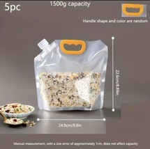 5pcsx24.9cm Sealed Bag, Fresh-keeping Bag, Transparent Kitchen Food Storage - $10.67