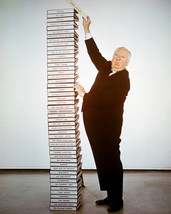 Alfred Hitchcock By Stack Of His Film Scripts 16X20 Canvas Giclee - £52.59 GBP