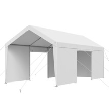 Grey Heavy Duty Carport Canopy 10x20ft with Sidewalls - $9,746.03 MXN