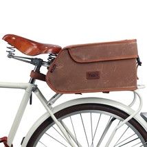 Tourbon Vintage Portable Bicycle Bike Seat Insulated Trunk Cooler Bag Tail Saddl - £72.75 GBP