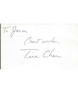 Tina Chen Signed 3x5 Index Card Alice&#39;s Restaurant - £23.48 GBP