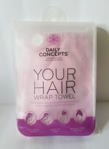 Daily Concepts Your Hair Wrap Towel  Reusable And Travel Packaging - £13.31 GBP