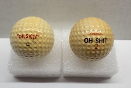Lot Of 2 Oh Sh*t! Logo Novelty Golf Balls - $19.79