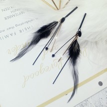2021 Long Tassel Fashion Feather Style Ethnic Boho Big Dangle Statement Earring  - £6.37 GBP