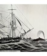 American Whaler At Sea Stowing 1926 Nautical Antique Print Whale Hunting... - $35.02 CAD
