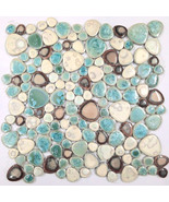 Porcelain Tile Pebbles Backsplash Random Sized Mosaic Wall and Floor Tiles - $23.99+