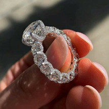 1.5 Ct Cushion Cut Diamond Engagement Wedding Women&#39;s Ring 14K White Gold Over - £72.72 GBP