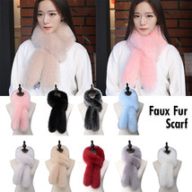 Women Winter Thickened Warm Scarf Faux Rabbit Fur Artificial Wool Bib Sh... - £8.96 GBP