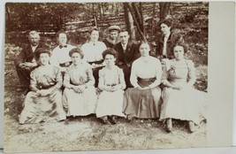 Rppc Lovely Victorian Family Photo Darling Boy c1910 Wooded View Postcard P13 - $12.95