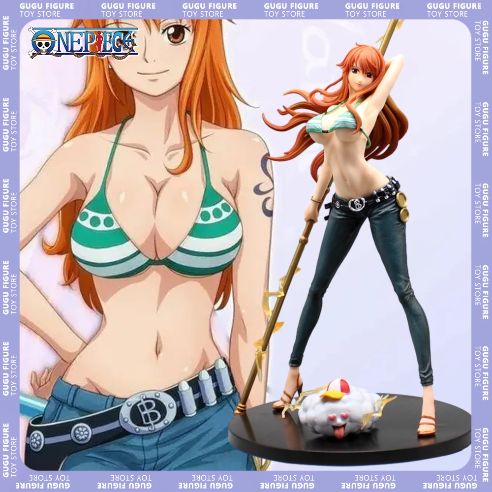 37cm One Piece Anime Figure Nami Figurine Pvc Gk Statue Figurine Model Doll - £29.45 GBP