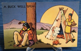 Vintage Postcard Comedy &quot;A buck well spent&quot;  Unposted Humor 868A - £5.35 GBP