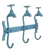 Cast Iron Vintage Rustic Blue Farmhouse Sink Faucet Spigot Triple Wall H... - £29.84 GBP