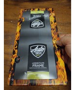 Auto Drive License Plate Metal Frame Flames New in Package Orange Black ... - £11.69 GBP