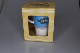 NEW Vintage Fishing “Travel Mug” With Plastic Lid Item #27469 - £8.56 GBP