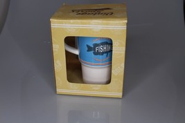 NEW Vintage Fishing “Travel Mug” With Plastic Lid Item #27469 - £8.55 GBP