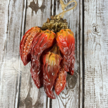 Red Chili Pepper Painted Ceramic Southwestern Wall Hanging Red Hot Sculp... - $34.99