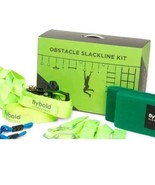 Flybold Obstacle Slackline Kit (40 ft) Ninja Warrior kit w Adjustable Ob... - $74.79