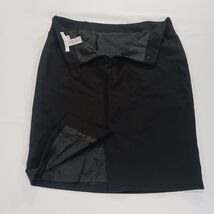 Max Studio A712Q11B Women's Rear Zipper & Slit Black Pencil Skirt Size 10 image 2
