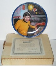 Classic Star Trek TV Series Ensign Chekov Ceramic Plate 1986 Ernst BOXED w/ COA - $14.50