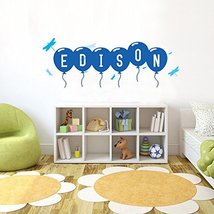 Picniva Blue Dragonfly Font4 h12 Made-to-Order Baby Name Kid Room Nursery Wall A - £13.06 GBP