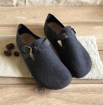 Felt cork slippers wool felt flat bottomed home Japanese women&#39;s Non Slip lazy s - £76.60 GBP