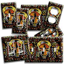 African Tribal Chief Warrior Mask Light Switch Outlet Wall Plate Room Home Decor - £12.79 GBP+