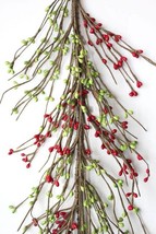EV-1006R Primitive Pip Berry Garland in Red and Apple Green Color - £13.38 GBP