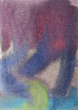 Original Abstract Watercolor Painting Art OOAK ACEO 6 Year Old Child Artist Mila - £6.37 GBP