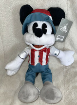 Disney Parks Americana Mickey Mouse 11&quot; Plush Doll Patriotic Red White B... - $23.96