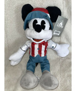 Disney Parks Americana Mickey Mouse 11&quot; Plush Doll Patriotic Red White B... - £18.94 GBP