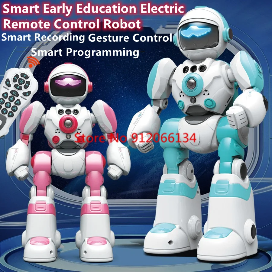 Kids Smart Early Education RC Robot 2.4Ghz Gesture Sensing Recording Repeating - £49.99 GBP