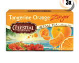 3x Boxes Celestial Tangerine Orange Zinger Herbal Tea | 20 Bags Each | 1... - $21.60