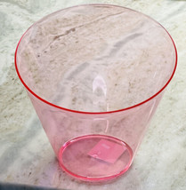 Caterer&#39;s Corner Clear Pink Plastic Container/ Ice Bucket 7.625x7x7.75 in - £6.11 GBP
